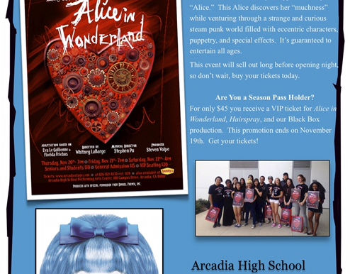 AHS theater season pass: Alice Nov. 20-22