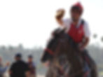 Outrider Camacho cools off his horse, Justin-1