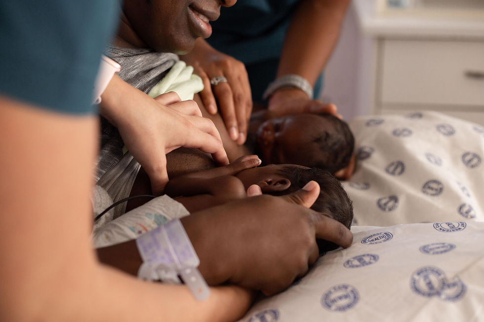 newborn twin breastfeeding