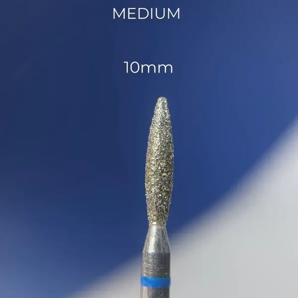 Miniatyrbilde: NAILSOFTHEDAY Flame diamant drillbit – Blå,  2.5 × 10 mm