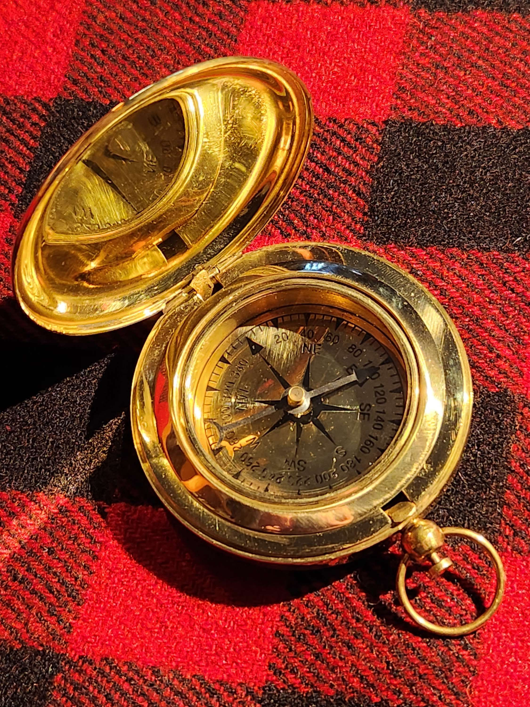 Dalvey Style Brass Pocket Compass LARGE