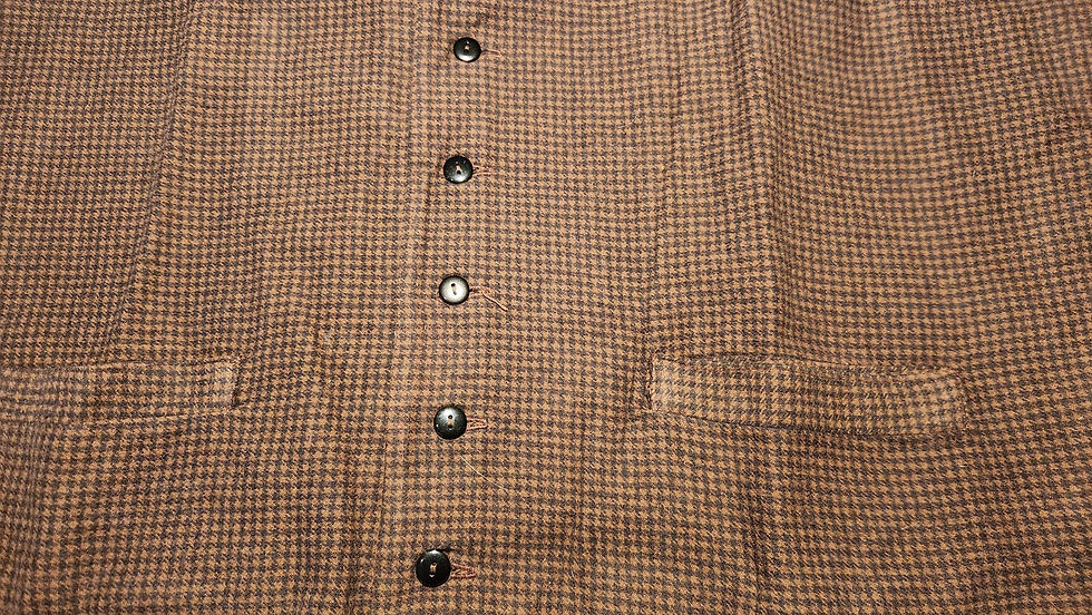 Thumbnail: 1880s Wool Vest, Size 56 Chest