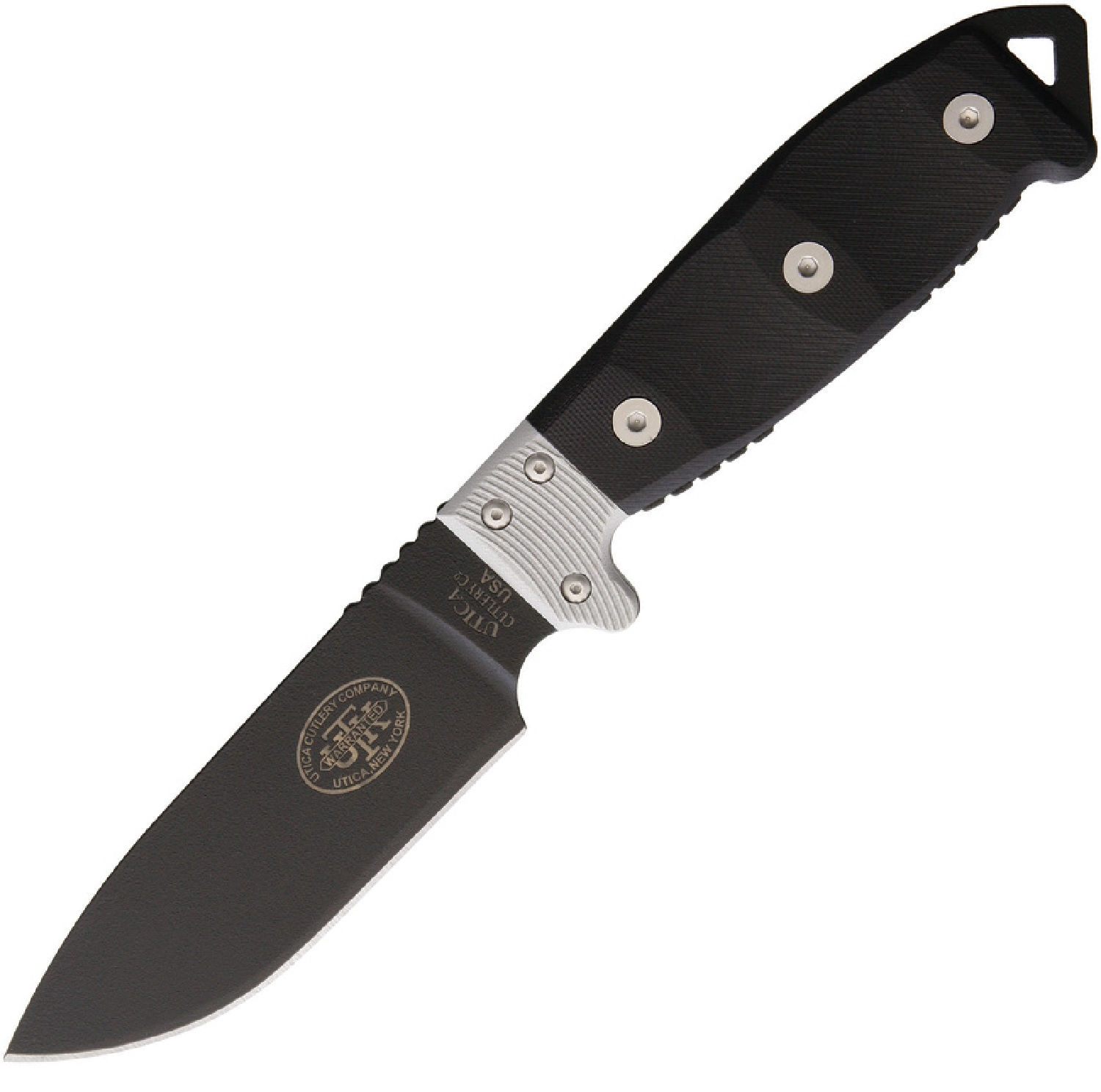 UTICA UTKS3 FIXED 3.5 IN BLACK BLADE BLACK MICARTA HANDLE