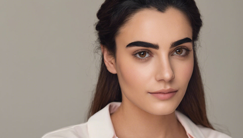 Woman smiling with perfect brows