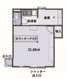 祖師ヶ谷大蔵にある路面店舗　間取り図