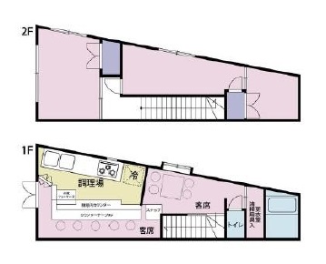 笹塚　飲食可能な店舗戸建　間取り