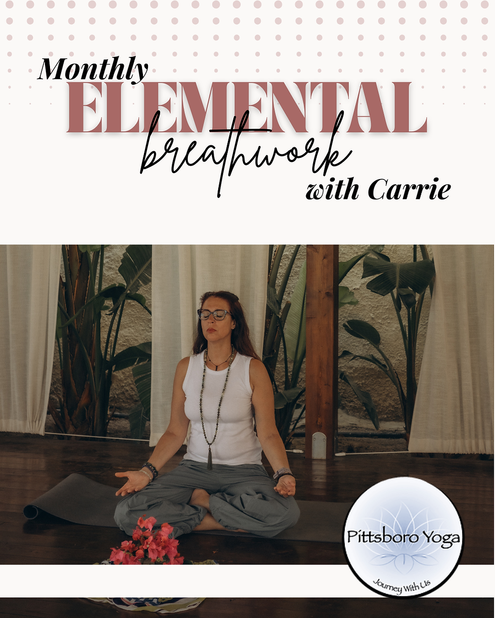 Elemental Breathwork with Carrie Brewer @ Pittsboro Yoga