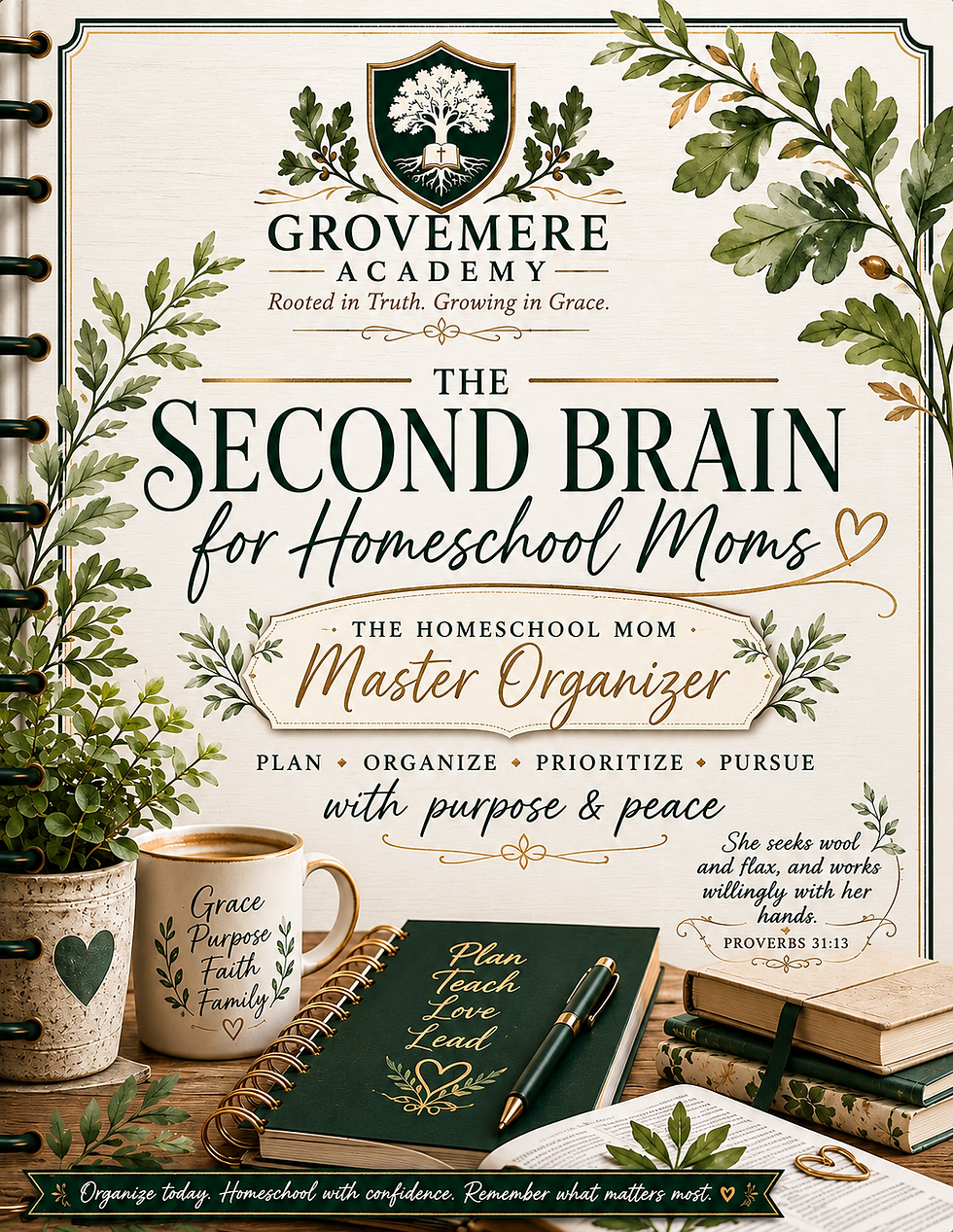 Thumbnail: The Second Brain for Homeschool Moms | The Homeschool Mom Master Organizer