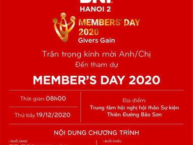 Chương trình Member's Day - BNI Hà Nôi 2