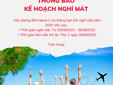 Thông báo kế hoạch nghỉ mát