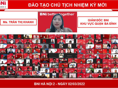 Chương trình đào tạo Chủ tịch nhiệm kỳ mới - BNI Hà Nội 2.