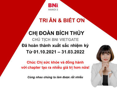 Tri ân Chủ tịch nhiệm kỳ 1.10.2021 - 31.3.2022