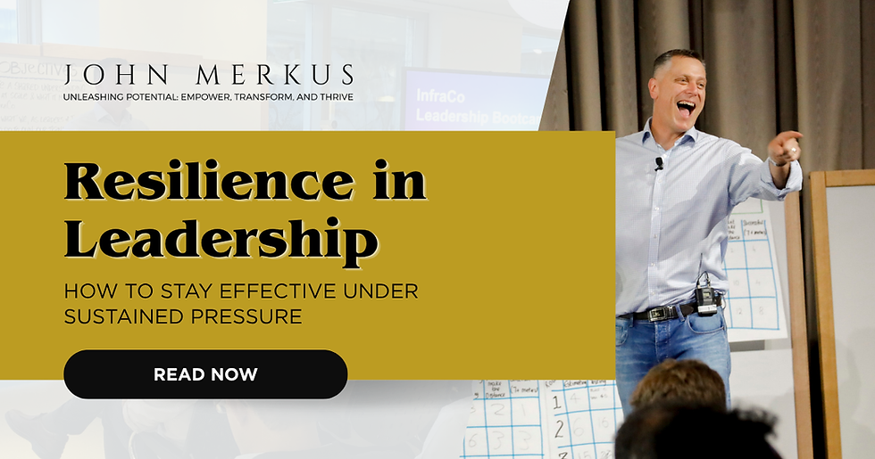 Resilience in Leadership: How to Stay Effective Under Sustained Pressure