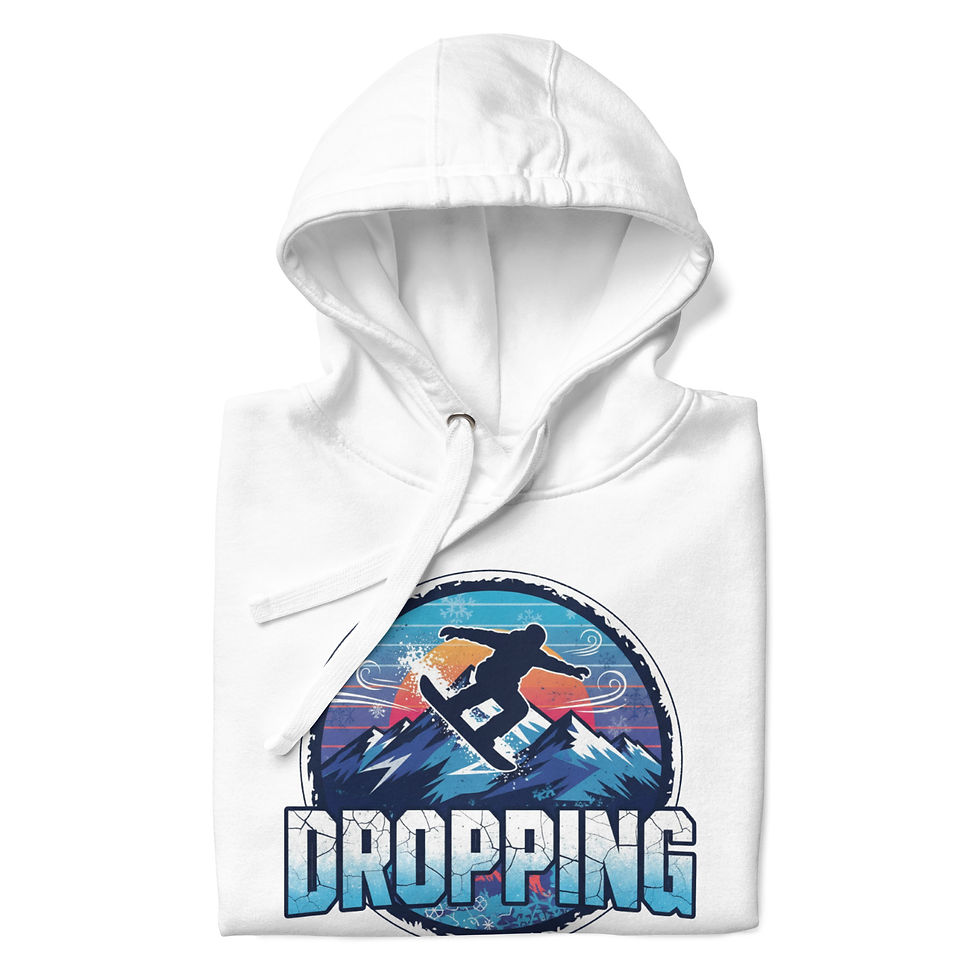 Thumbnail: Dropping on the Mountain Snowboard Hoodie