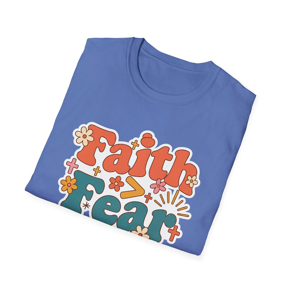 Thumbnail: Faith Over Fear T-Shirt — Inspirational Christian Scripture Tee (Psalm 56:3)