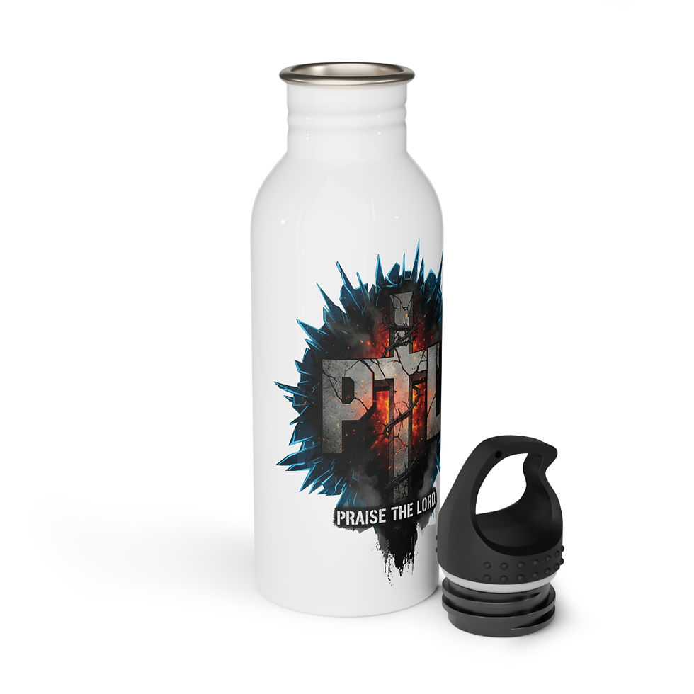 Thumbnail: PTL "Praise The Lord" Stainless Steel Water Bottle — Inspirational Faith Tumbler