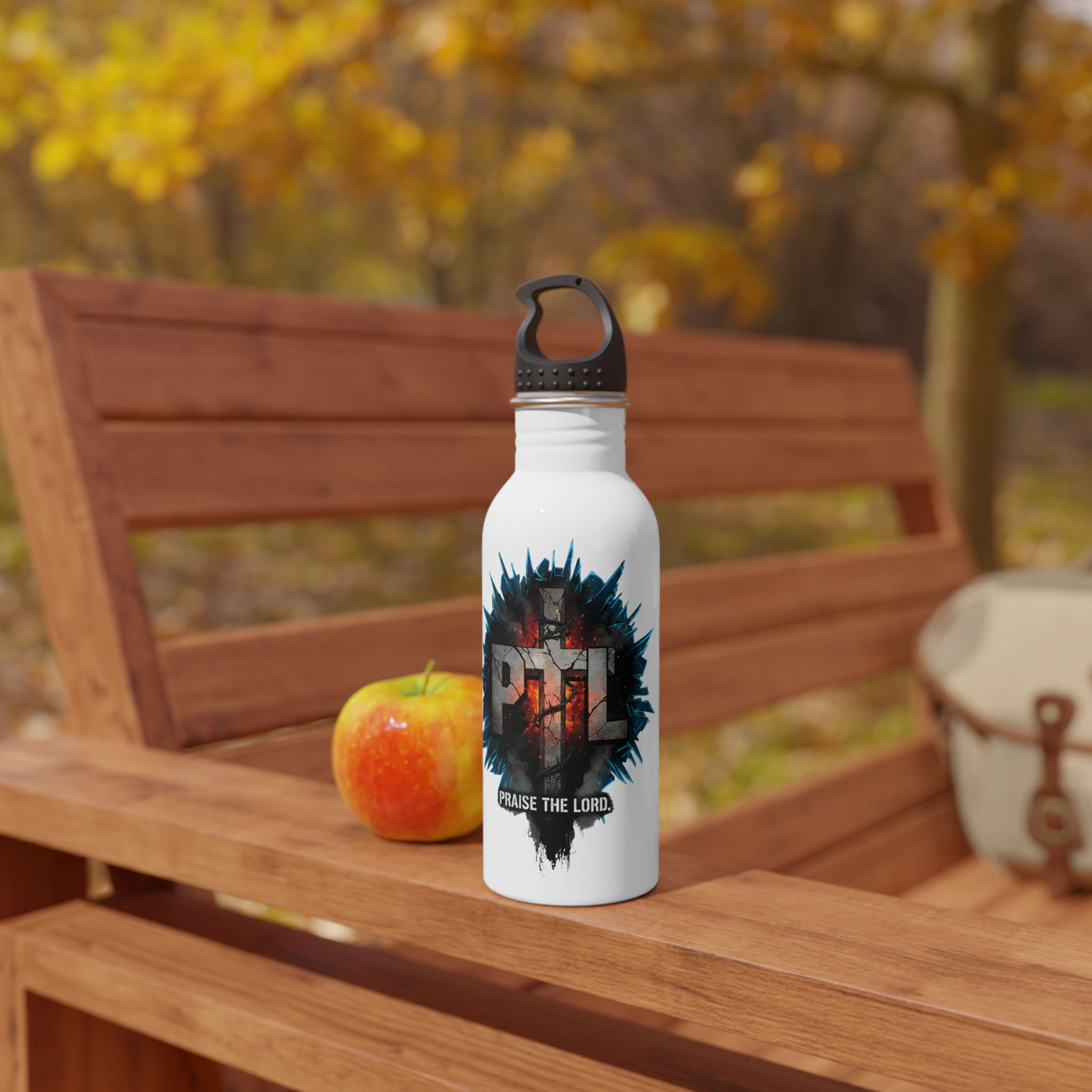 PTL "Praise The Lord" Stainless Steel Water Bottle — Inspirational Faith Tumbler