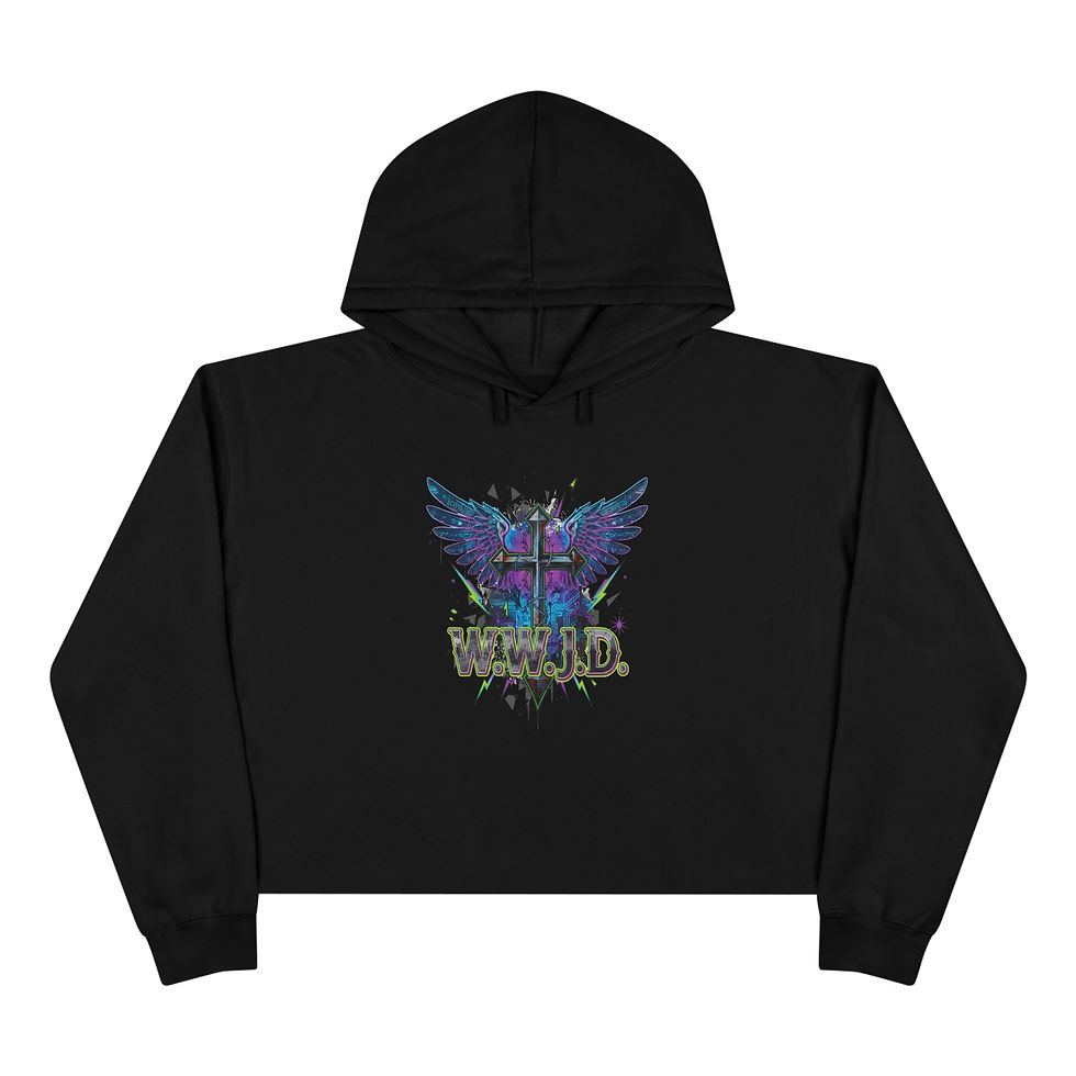 Thumbnail: What Would Jesus Do— WWJD Crop Sweatshirt