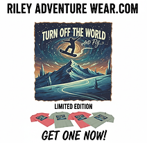 Firefly_Gemini Flash_Make a snowboarding ad to sell the tshirts with RileyAdventureWear.co