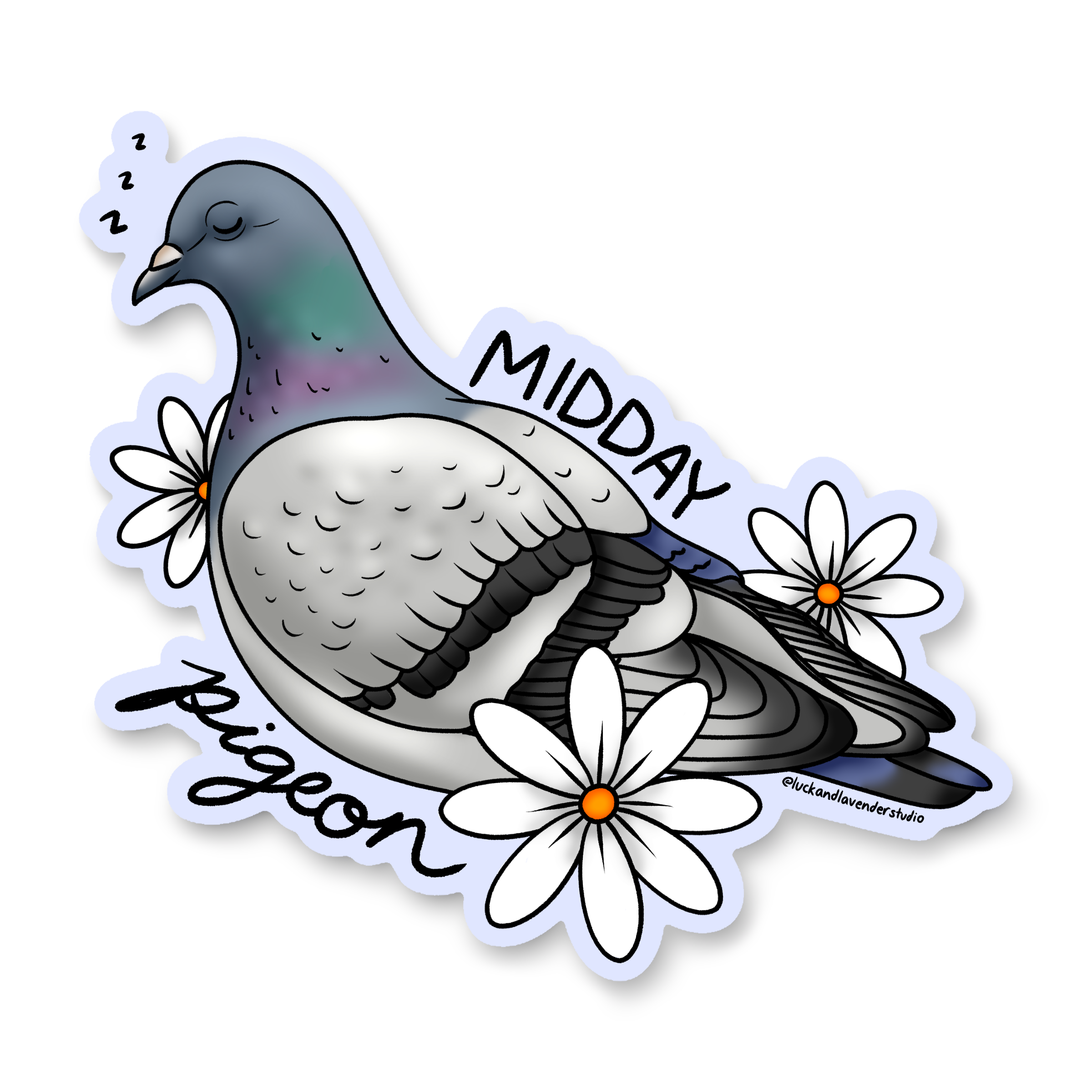 Midday Pigeon Sticker