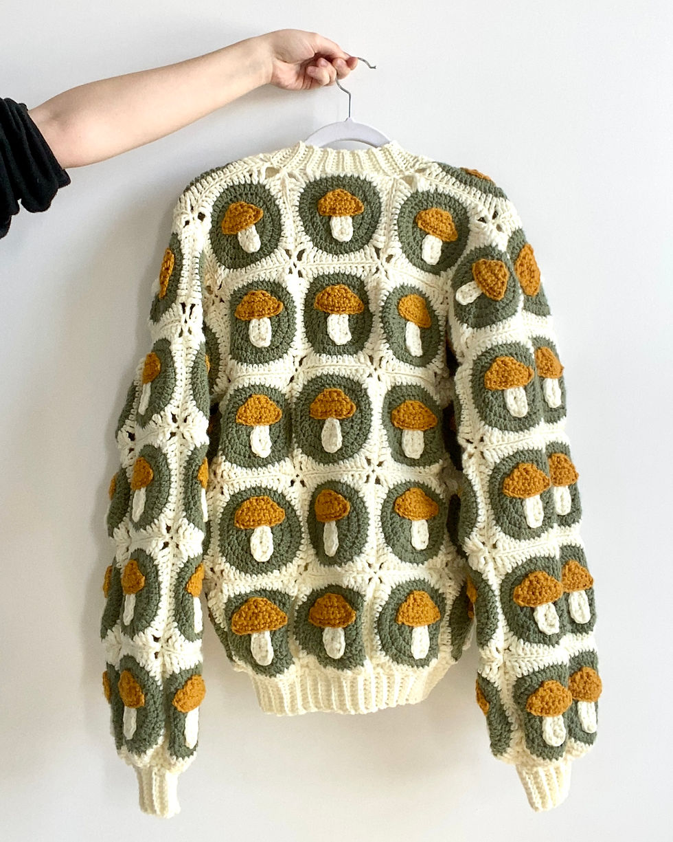 Thumbnail: Handmade Crochet Mushroom Cardigan