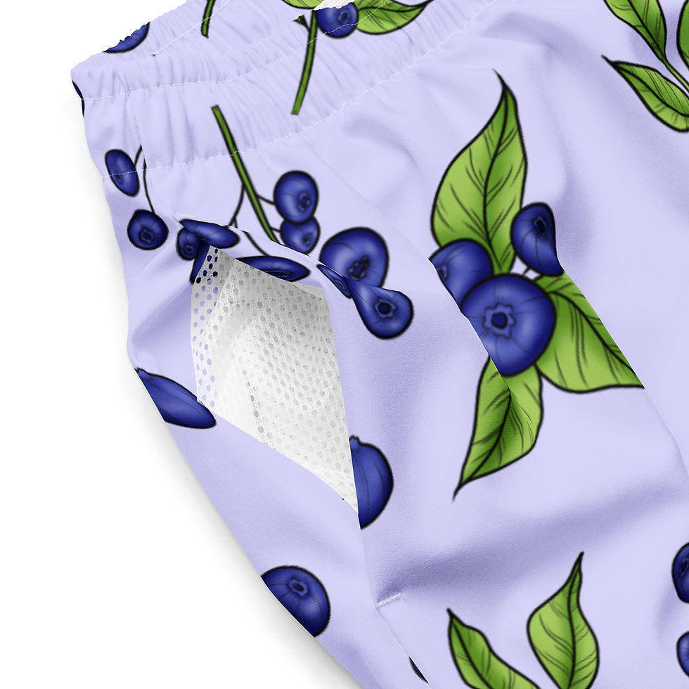 Thumbnail: Botanical Blueberry Recycled Swim Trunks