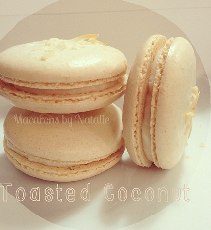 Toasted Coconut Macarons