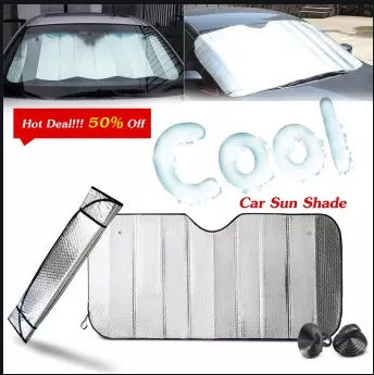 Thumbnail: Front Sunshade - ม่านบังแดดติดรถยนต์ ยาว 129 x 60 ซม.