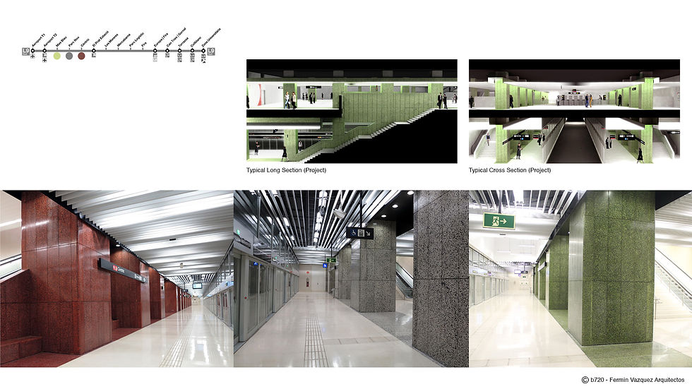 L9 - Subway Stations, Barcelona, Spain