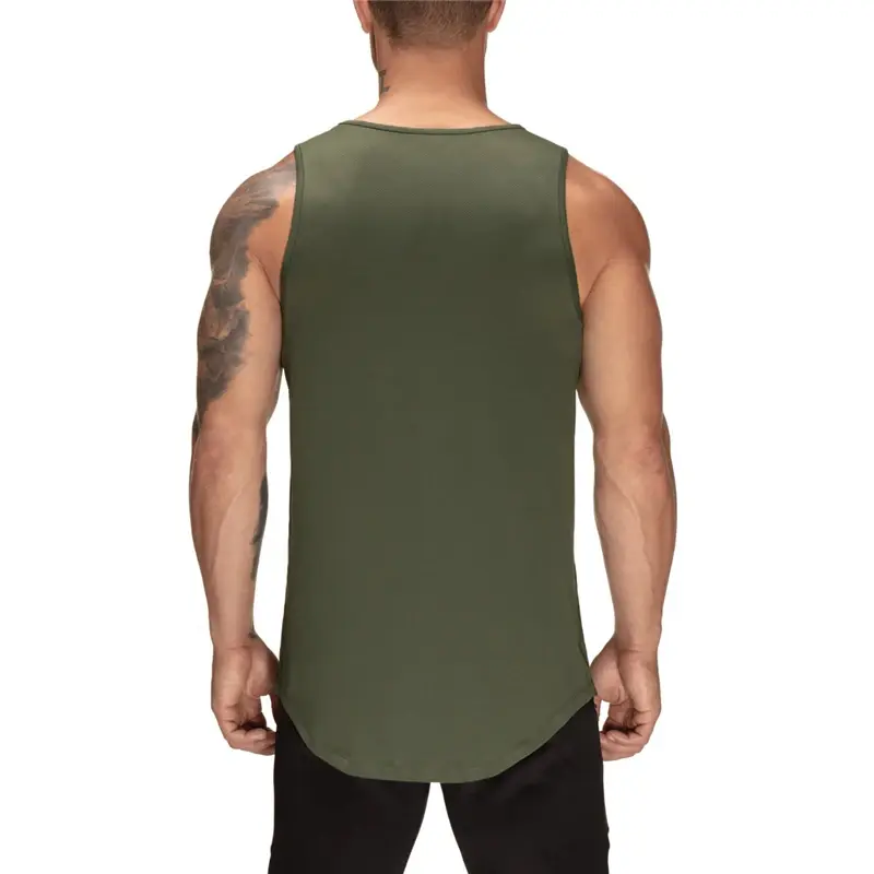 Miniatura: Mens Mesh Quick Dry Clothing Gym Bodybuilding Muscle Tank Tops Fitness Sports Si
