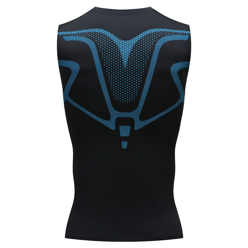 Miniatura: Men's shoulder quick drying vest, sports tight fitting vest super elastic breath
