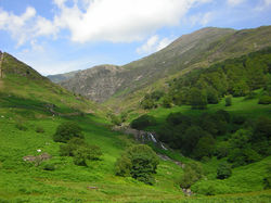 Looking up the valley towards Snowdon