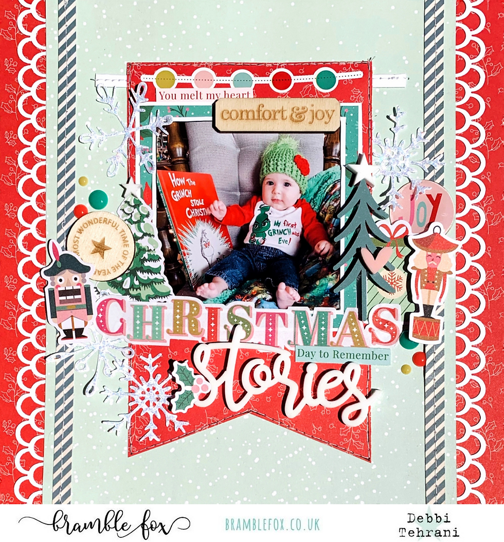 christmas stories scrapbook layout