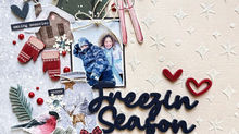 Freezin' Season: A Snowy Winter Scrapbook Layout | Debbi Tehrani