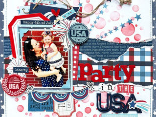 Party in the USA: A Festive Fourth of July Scrapbook Layout | Debbi Tehrani