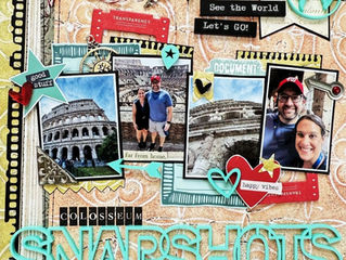 When in Rome… Scrap It! - A 4-Photo Layout | Debbi Tehrani