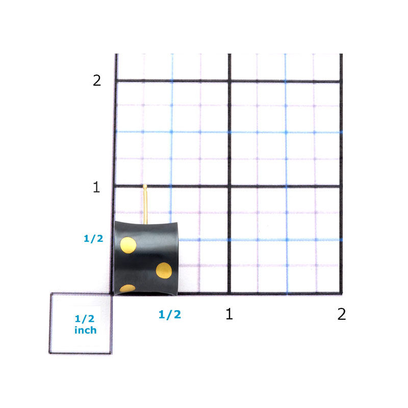 Thumbnail: polka dots cuff earring on size grid