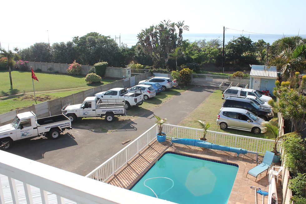 Pool and parking view