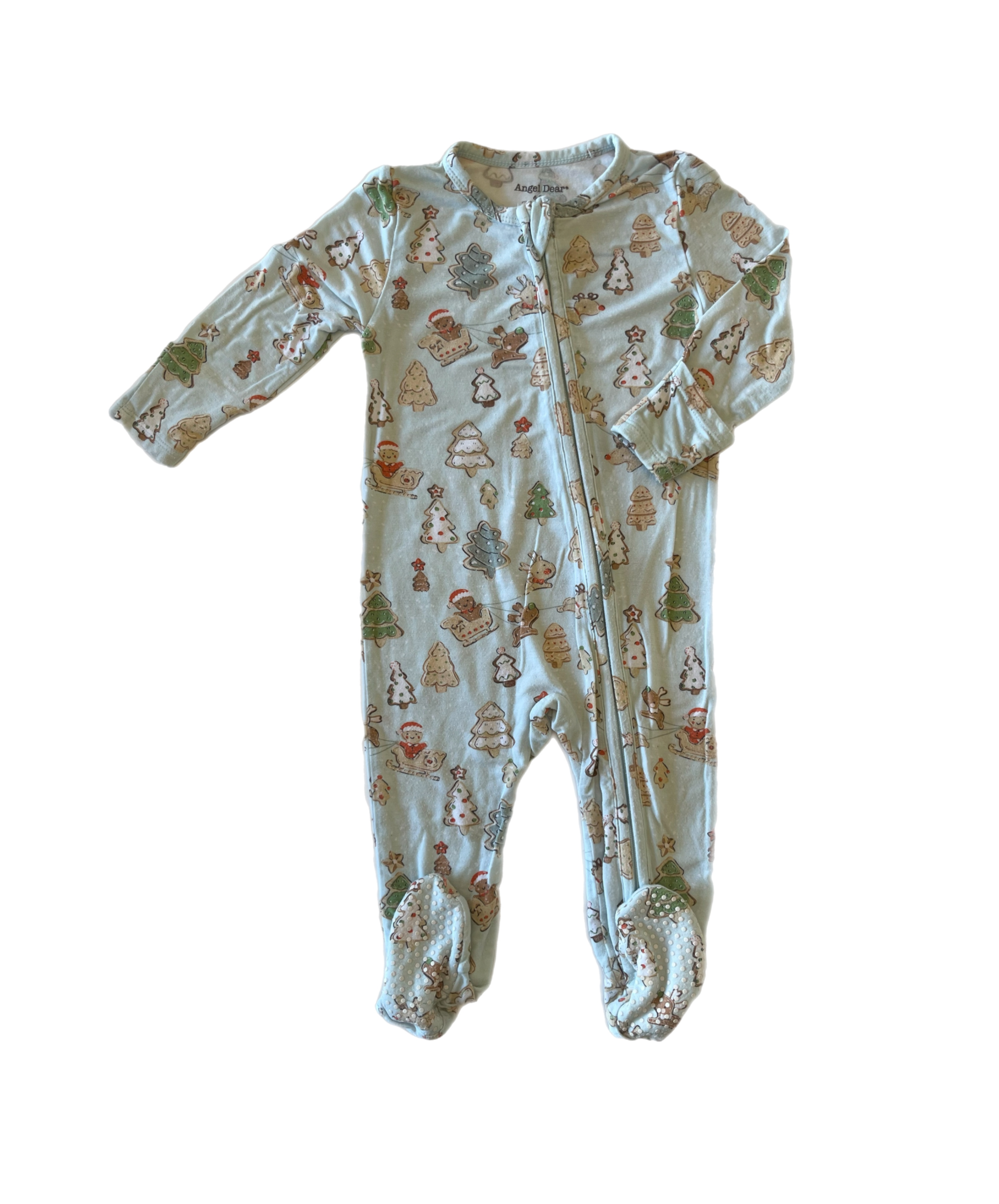 Angel Dear bamboo holiday gingerbread sleeper 6-9m