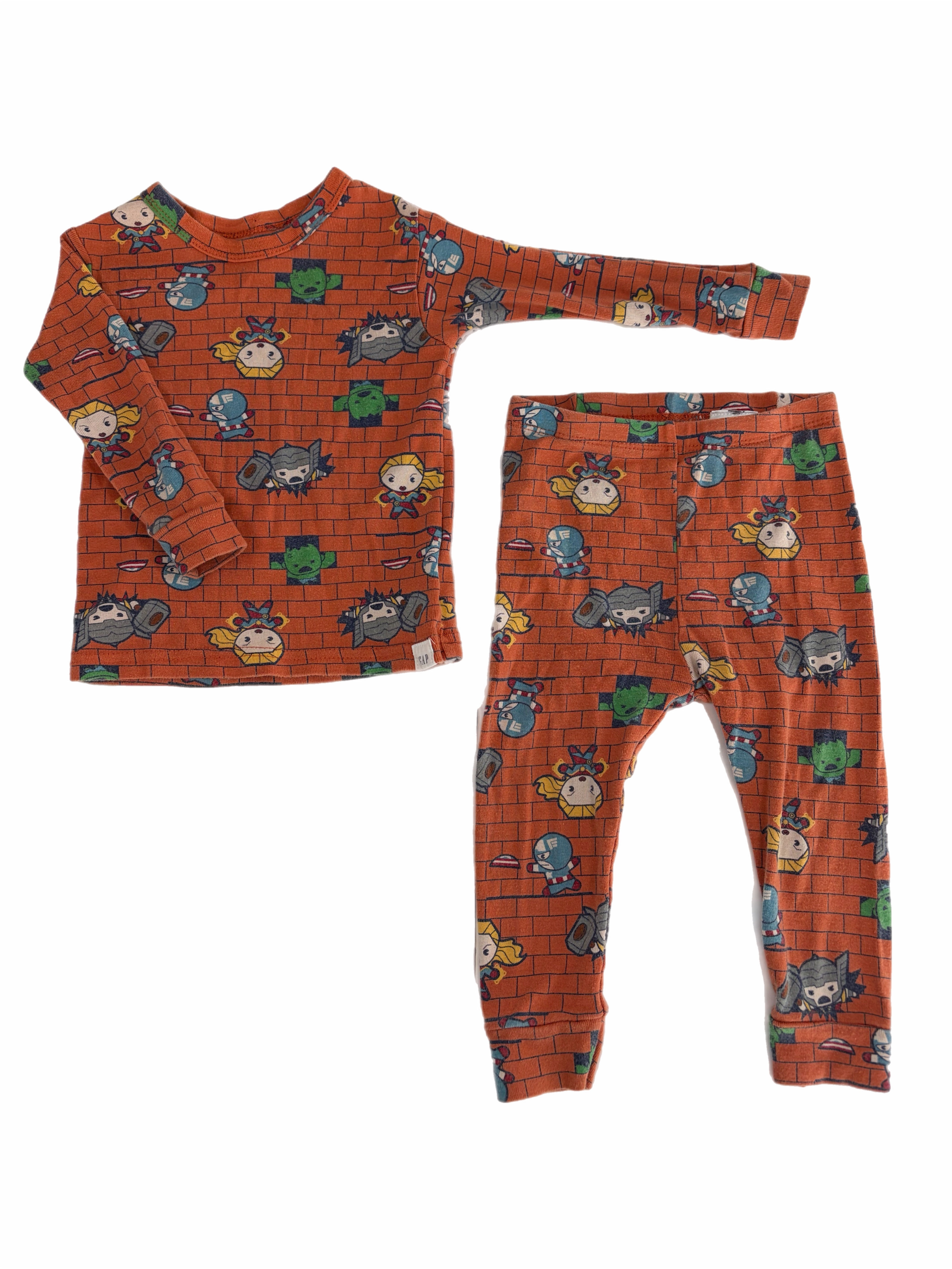 Gap x Marvel organic cotton pj set 12-18m