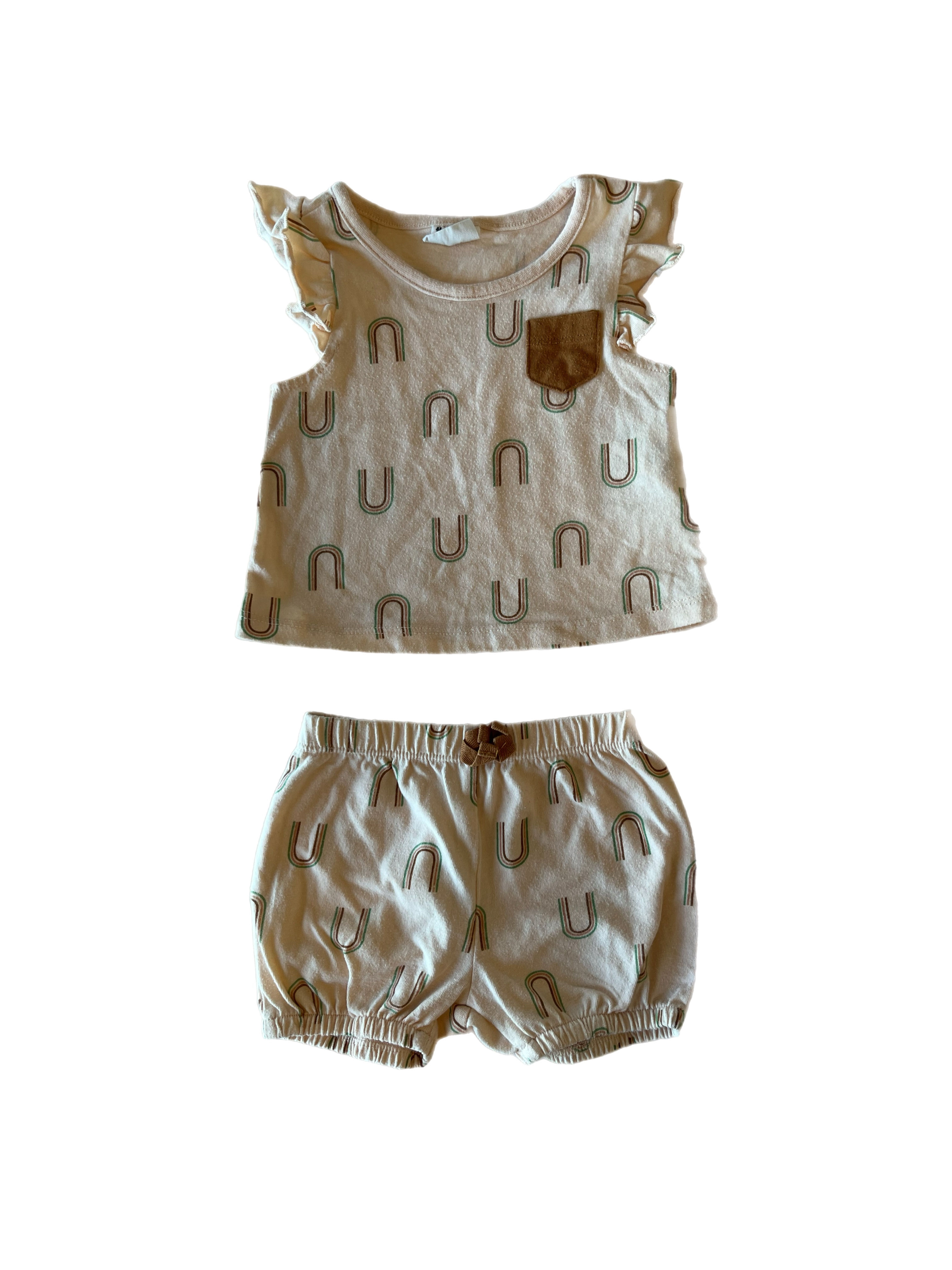 Three Likes rainbow set 3-6m