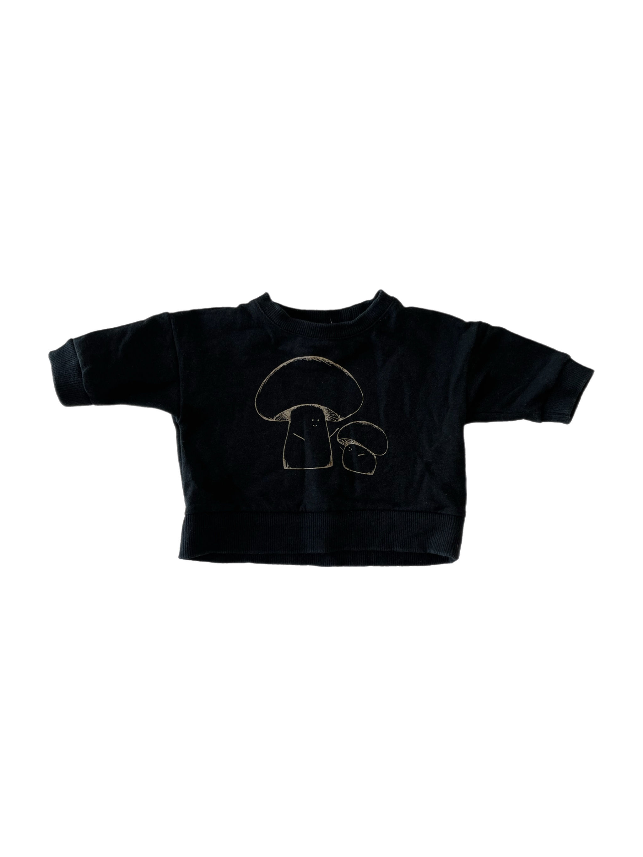 Greige bamboo mushroom crewneck 0-3m