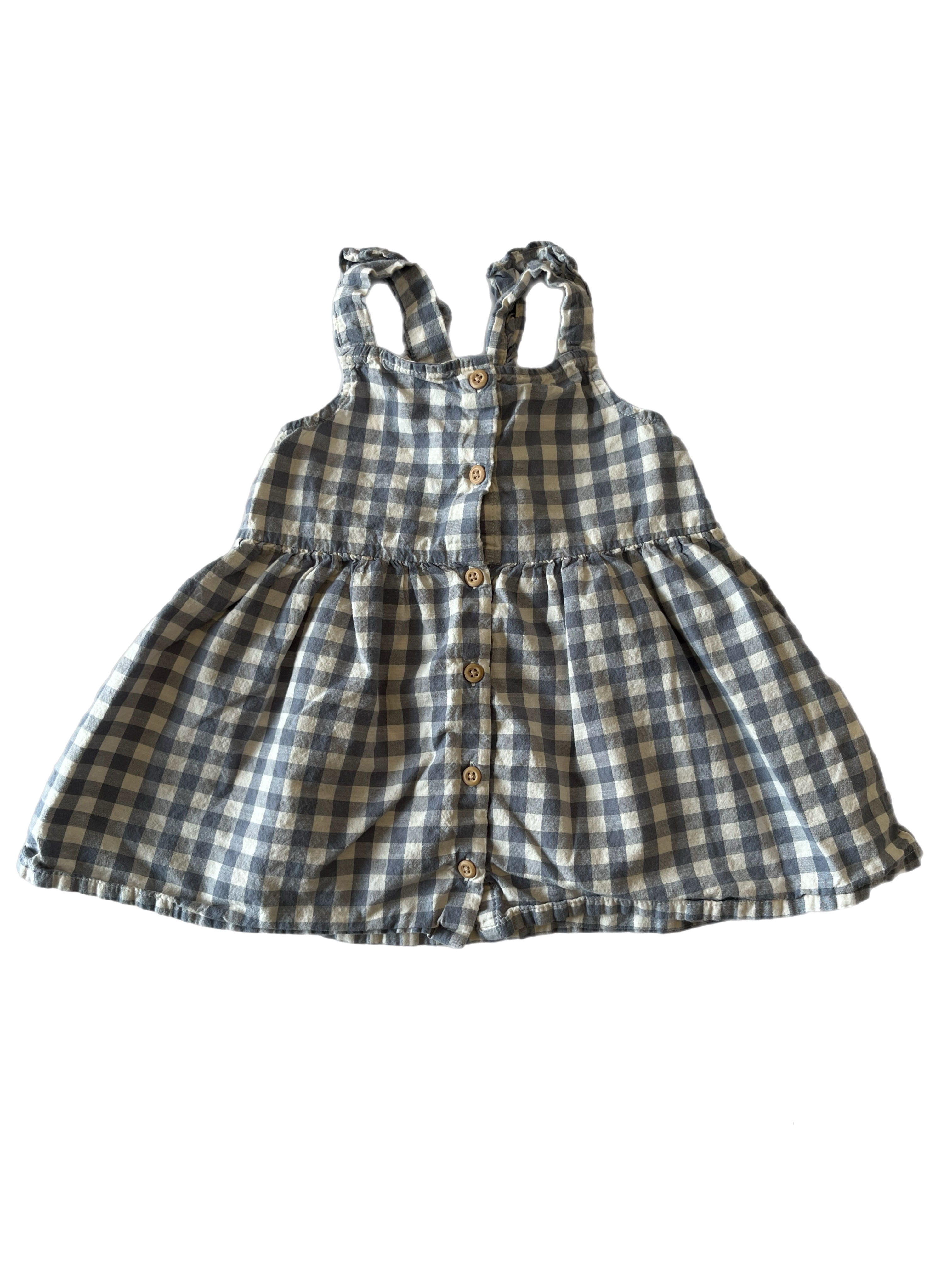 H&M plaid dress 12-18m *imperfect