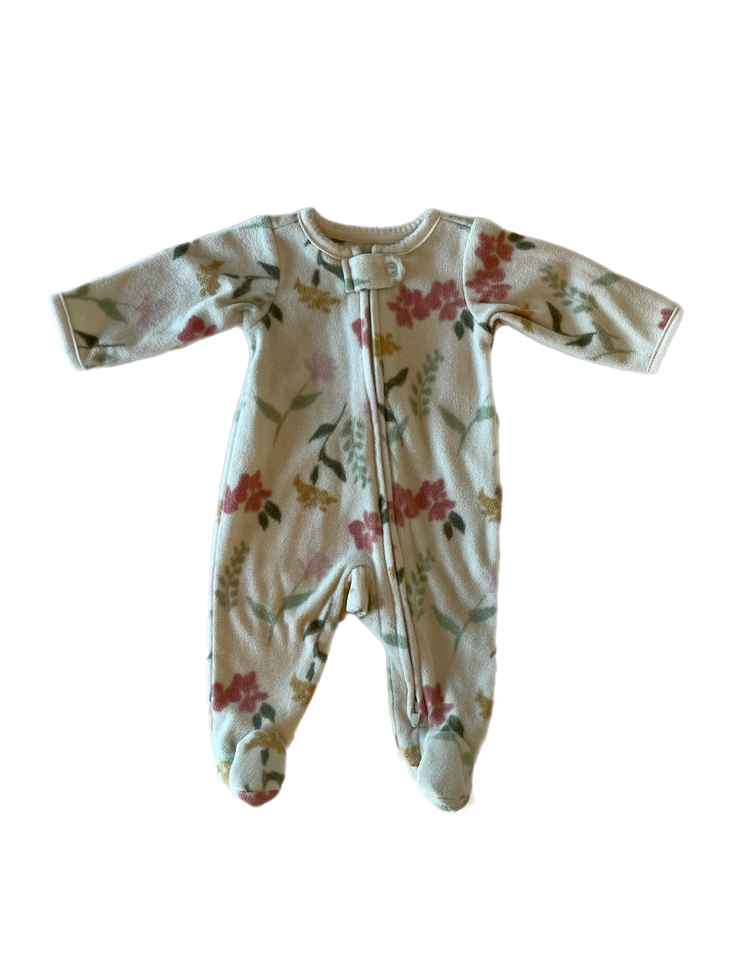 Carters fleece floral sleeper newborn