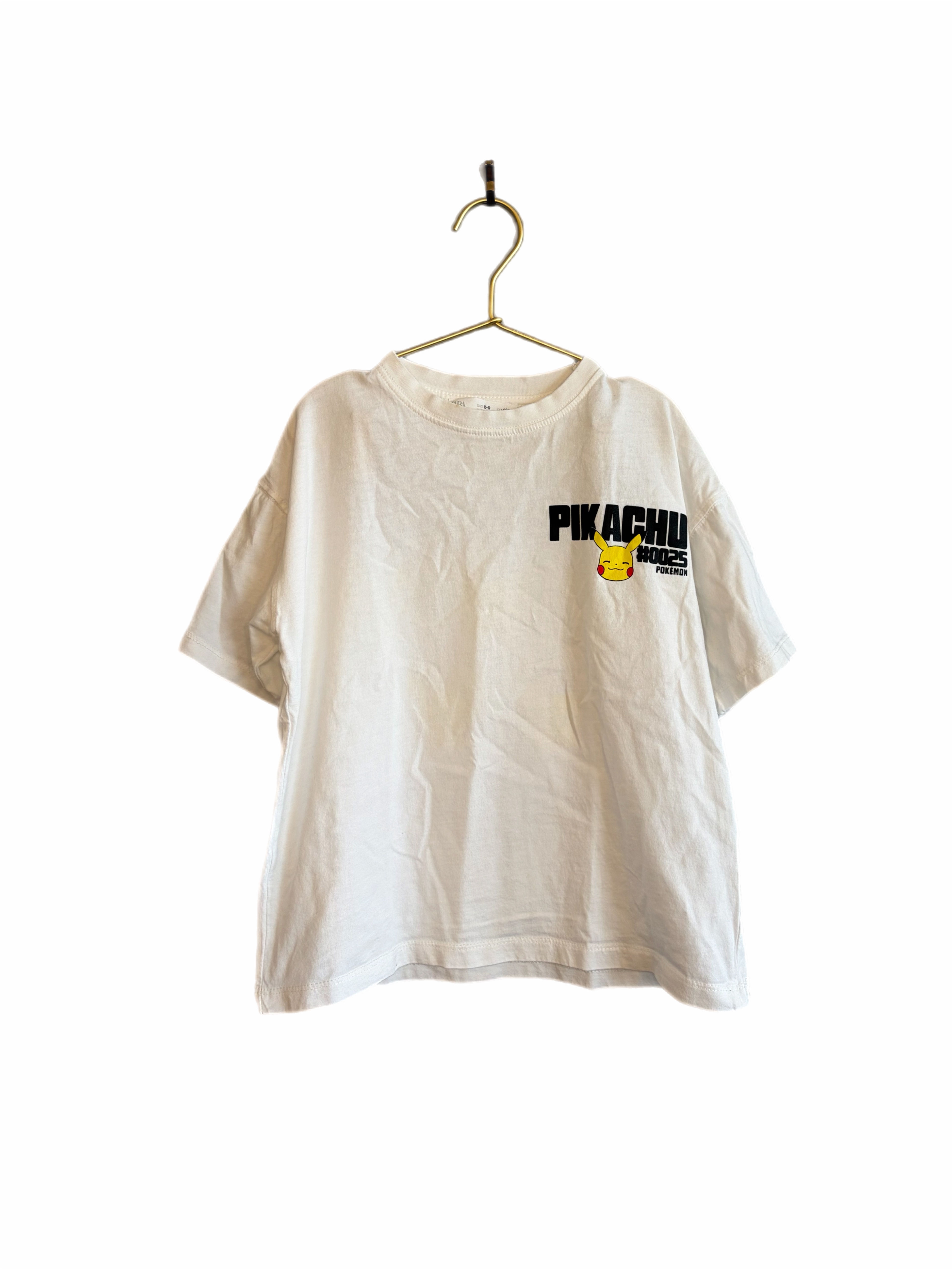 Zara pickachu t-shirt 8/9Y *imperfect