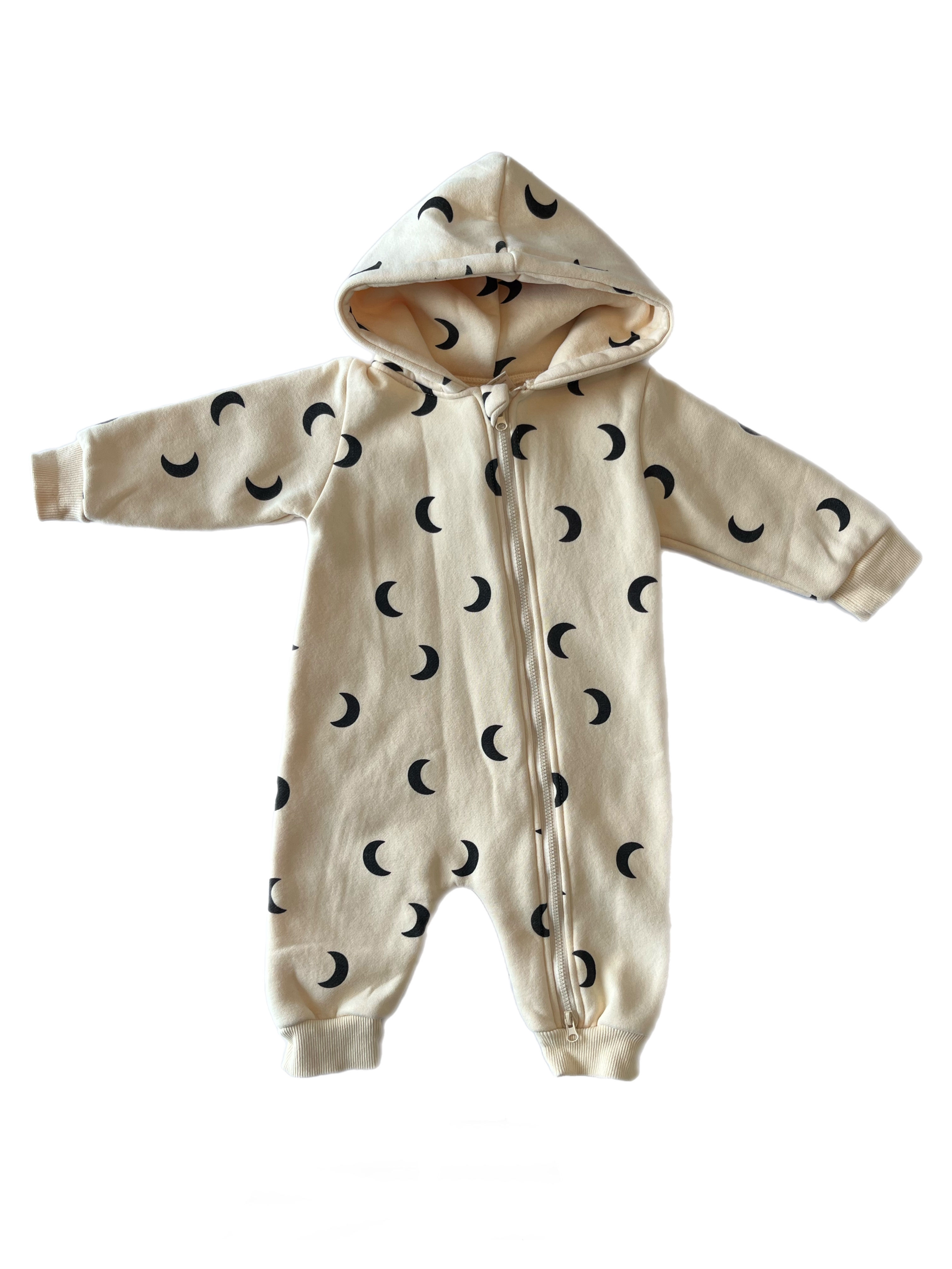 Kid Tales fleece hooded romper 9m