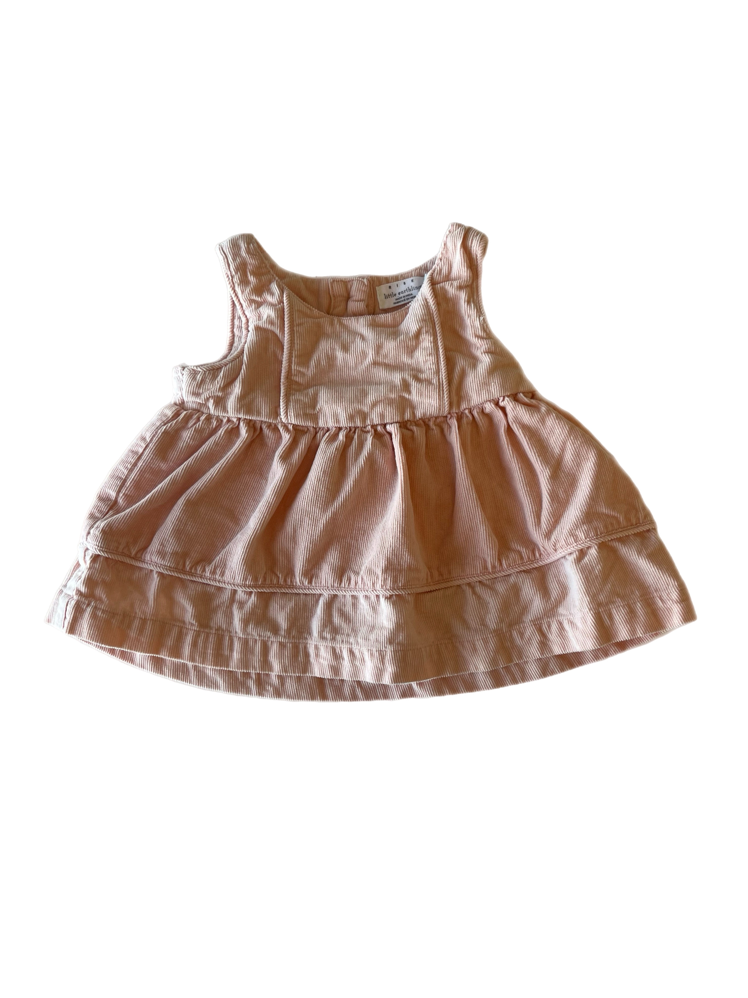 RISE little earthling corduroy dress 3-6m