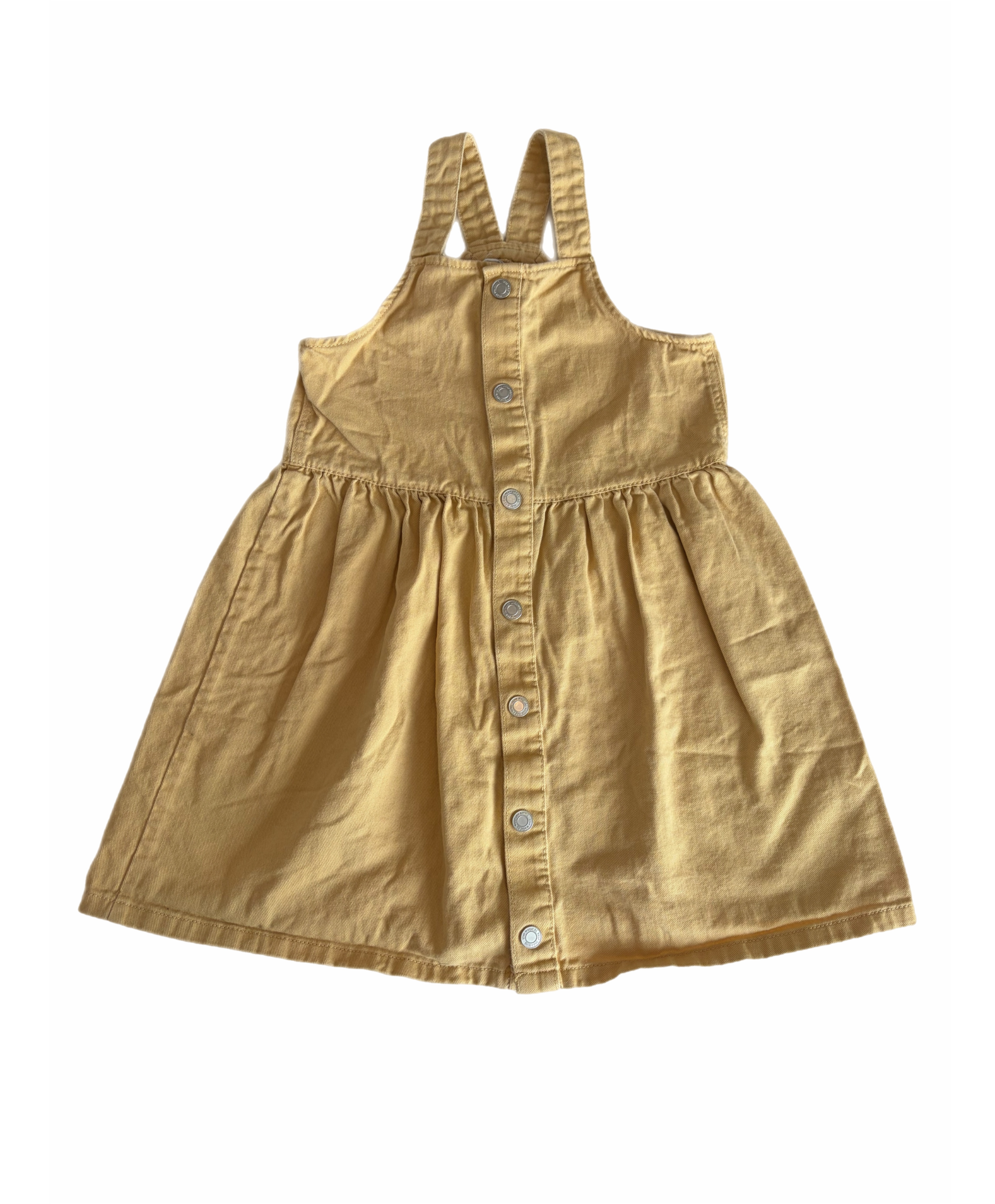H&M pale yellow denim dress 