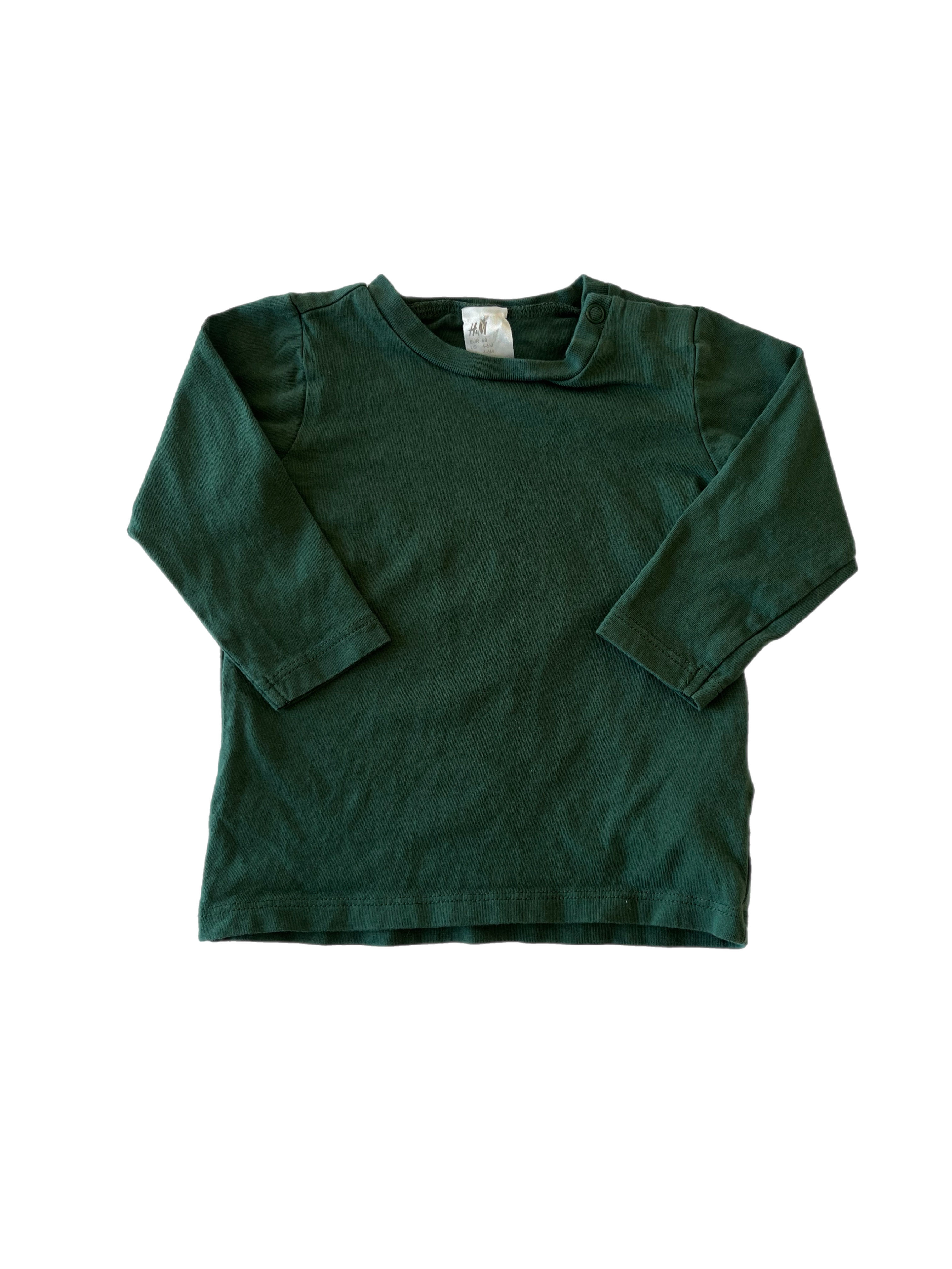 H&M green longsleeve 4-6m