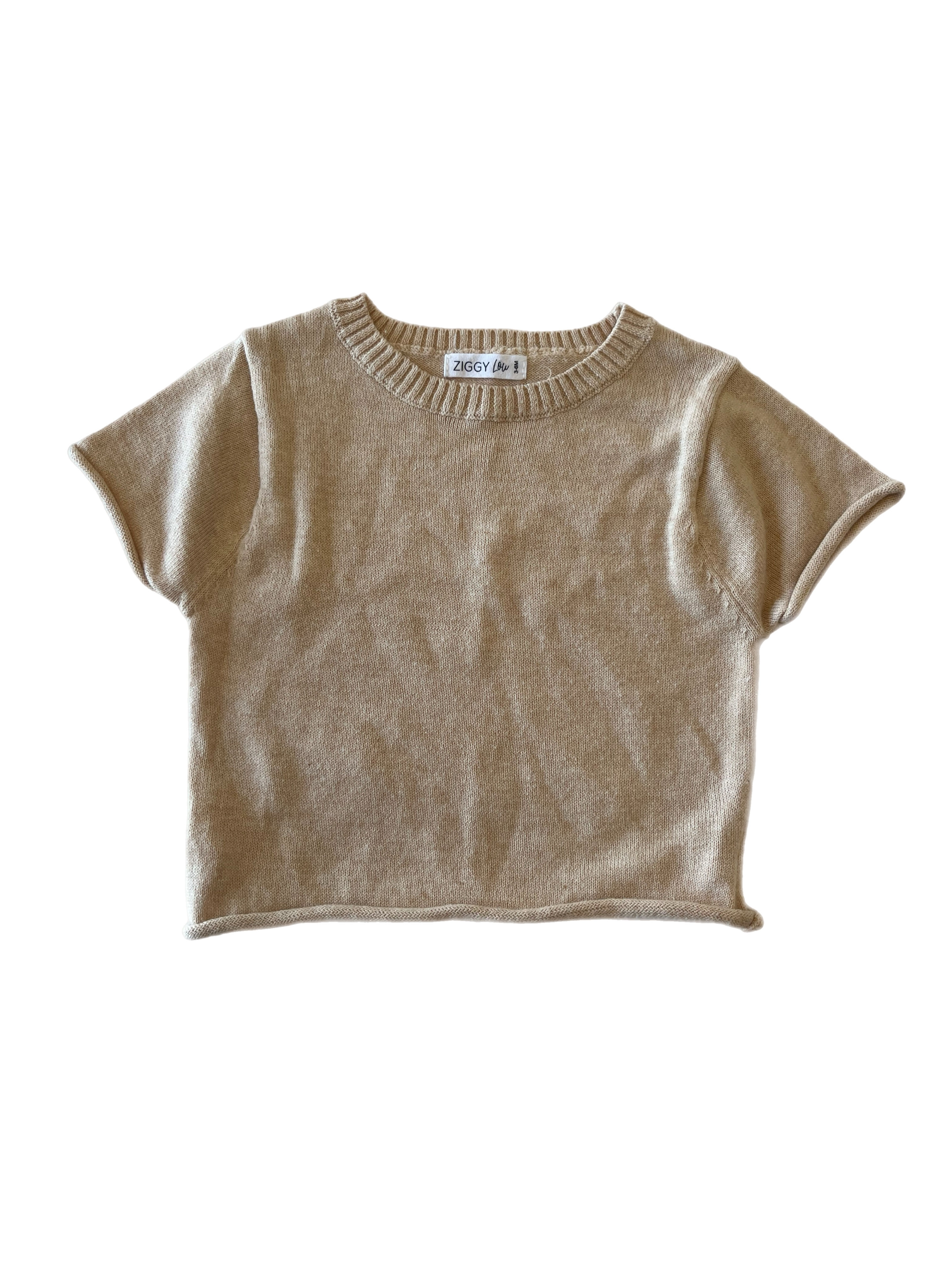 Ziggy Lou cropped tee 3-6m